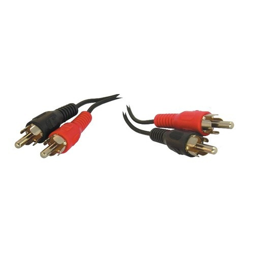 Cable 2 Rca A 2 Rca Negro Rojo 1.80mts Pack X1