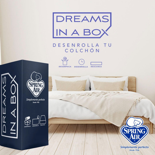 Colchón En Caja Matrimonial Spring Air Dreams In A Box Hybrid Confort Intermedio