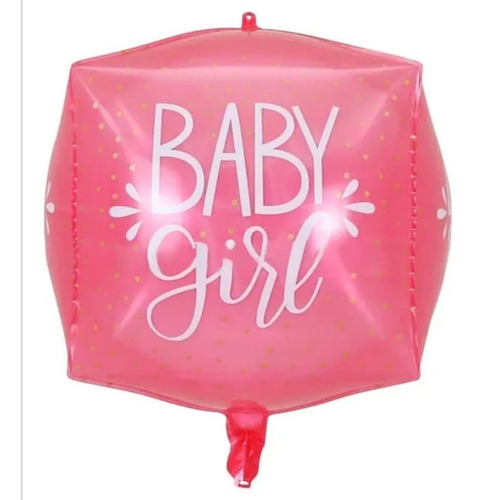 6 Globo Orbz En Forma De Cubo Transparente Baby Shower 45 Cm