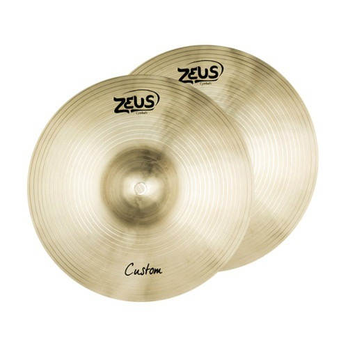 Par De Prato Zeus Custom Hit Hat Zchh 14 Polegadas Bateria