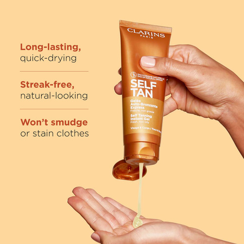 Gel Autobronceador Con Color Clarins Natural 125 Ml Para Ros