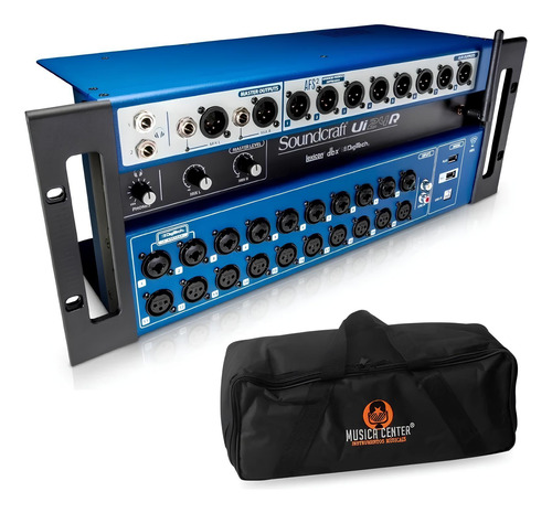 Mesa De Som Digital Soundcraft Ui24r Com Bag Acolchoada