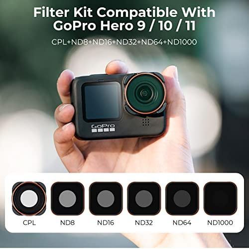 K&f Concept Juego De Filtros Nd Compatibles Con Gopro Hero12