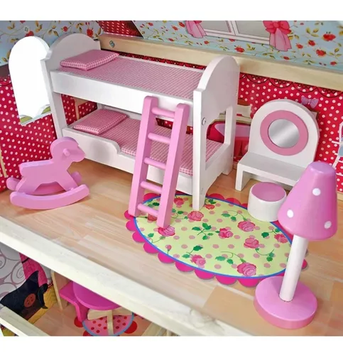 Casa de Muñecas de Madera - Emily - Casa para Niñas 