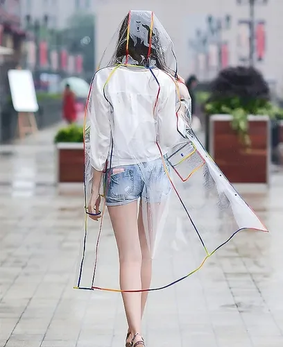 Impermeable Transparente Mujer