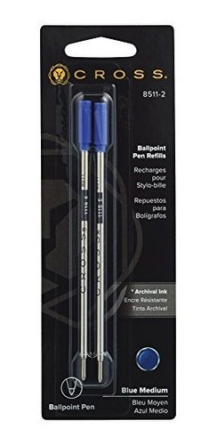 Cross Ballpoint Pen Refill, Broad Black, 1 Per Card (8101)