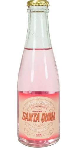 Agua Tonica Santa Quina Pomelo Rosado Vidrio X 200ml Quirino