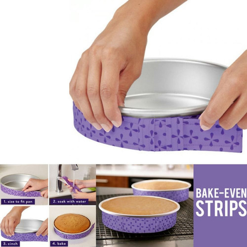 Moldes Para Tartas De Tela Bake Even Strip, 2 Unidades