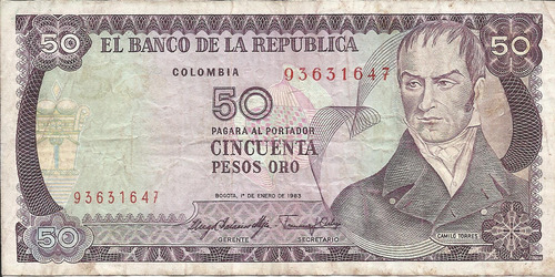 Colombia  50 Pesos 1 Enero 1983