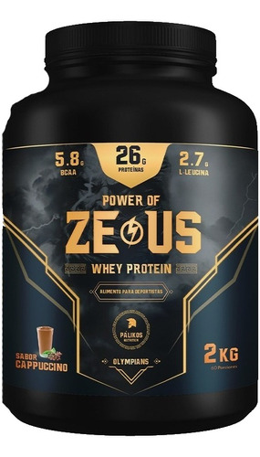 Suplemento en polvo Pálikos Fitness  Olympians Zeus Whey Protein proteína sabor capuccino en pote de 2kg