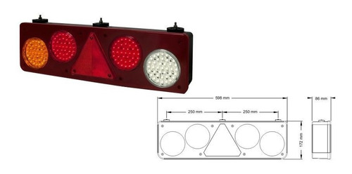 Faro Trasero Baiml C/ Soporte 12/24v 39 Led X Faro + Ojo Gat