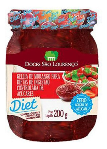 Geleia Diet Morango Sao Lourenco 200g