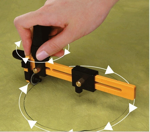 Imagen 2 de 3 de Cortador De Circulo / Compás De Corte Para Tela 18mm Olfa