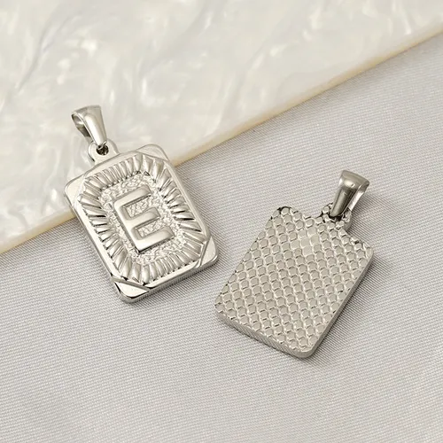 Colgante Con Letras De Acero De Titanio De 18 Quilates, Euro