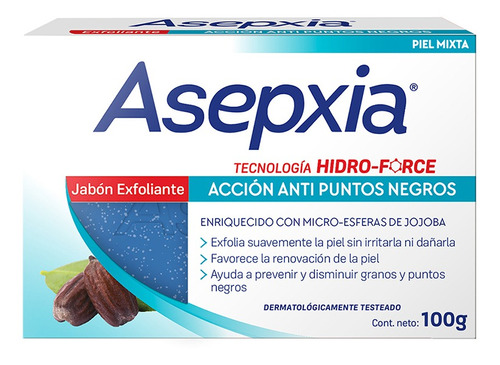 Asepxia Jabón En Barra Exfoliante 100grs