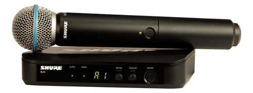 Sistema de micrófono inalámbrico Shure BLX24/B58-M15 Beta 58, color negro