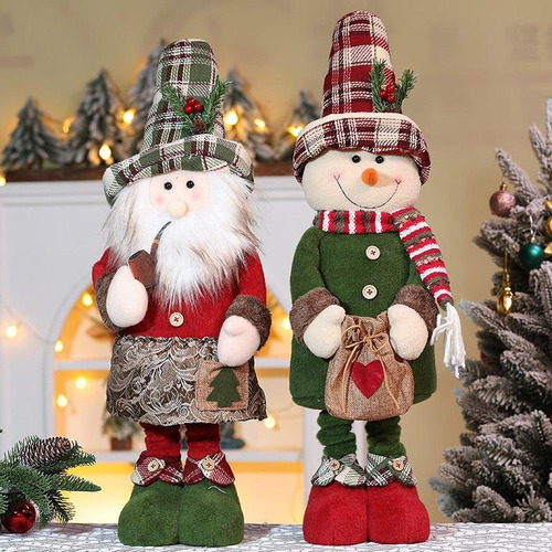 Muñeca Navideña Estirable, Muñeco De Nieve Navideño S