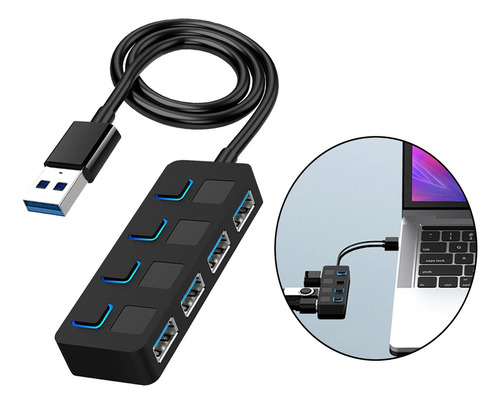Hub Usb Portátil De 4 Puertos Usb 3.0 Hub De Datos