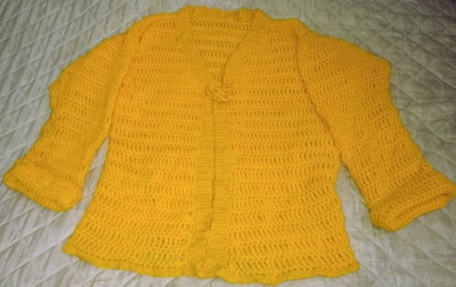 Saco Sacón Tejido A Mano Lana Talle Xxl// Xxxl