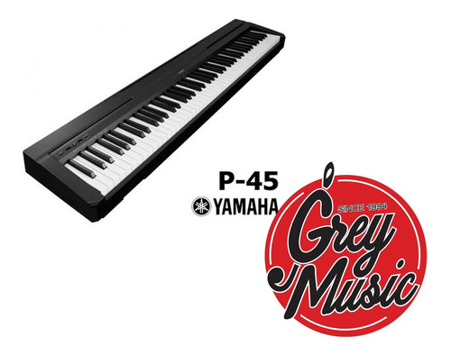 Piano Elèctrico Yamaha P45b Martillo 88 Teclas Grey Music