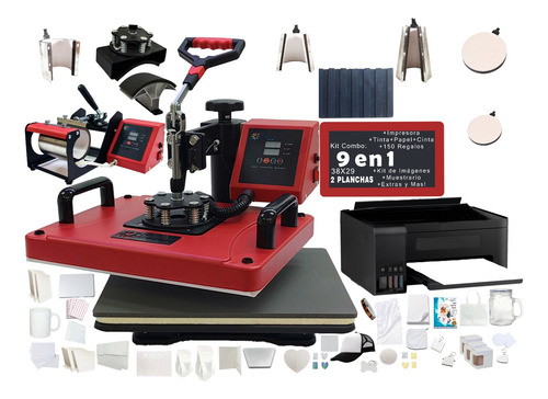 Combo 8 En 1 Impresora Sublima Sublimación Oferta 1 2plancha