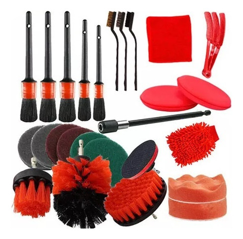 * Kit De Cepillos For Herramientas De Detalles Automotrices,