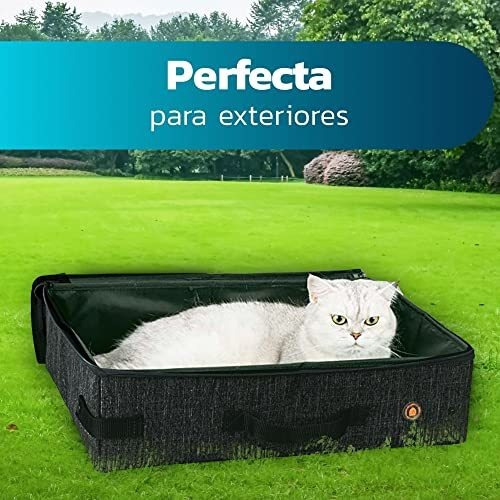 Imagen 5 de 9 de Arenero Para Gato Portátil (40 X 32 X 15), Ligero