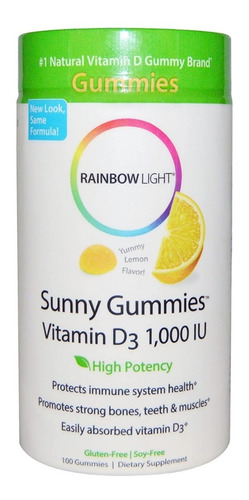 Rainbow Light | Soleado Vitamina D3 1000 Iu | 100 Gomitas