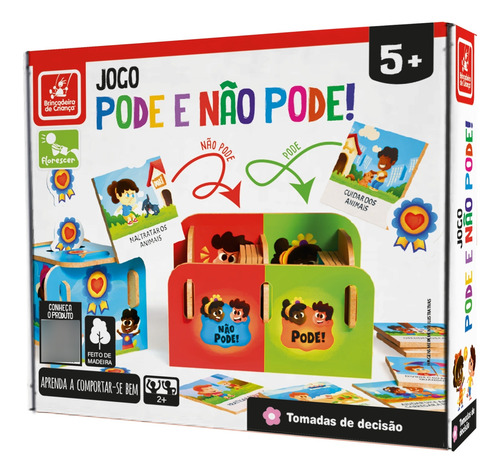 Jogo Infantil Educativo Pode E Não Pode Madeira