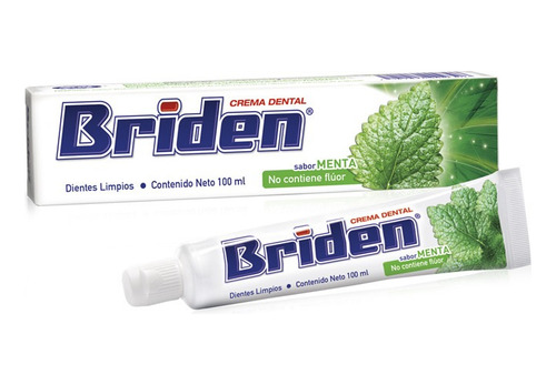 Briden Grande 100 Ml Una Crema Dental Sin Flúor Sabor Menta