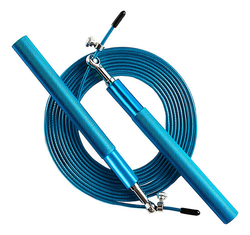 Cuerda Para Saltar Crossfit Box Gym Ligera Profesional 360° Color Azul