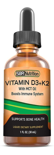 Máxima Absorción, Vitamina D3 + K2 (mk-7) Gotas Líquidas Con