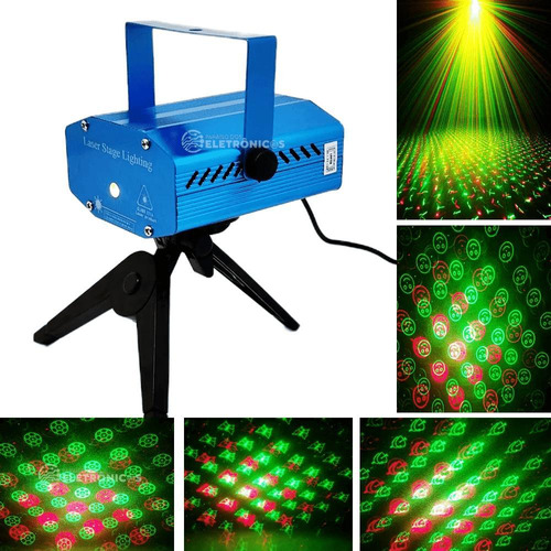Laser Projetor Holográfico Azul Led Pisca Estrela