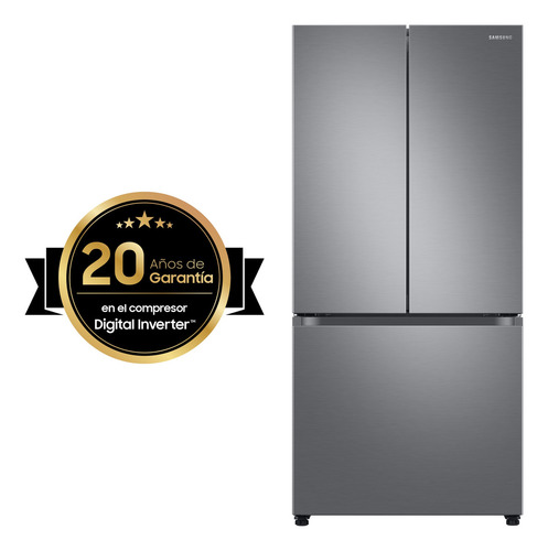 Refrigerador con freezer Samsung Bespoke RF25C5151S9 color plateado con capacidad de 707.921L