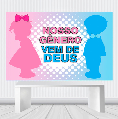 Painel Em Lona Nosso Gênero Vem De Deus 100cm X 65cm Culto
