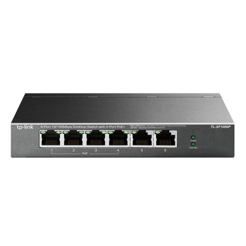 Tp Link Switch De 6 Puertos 10/100 4 Puertos Poe+ Tl-sf1006p