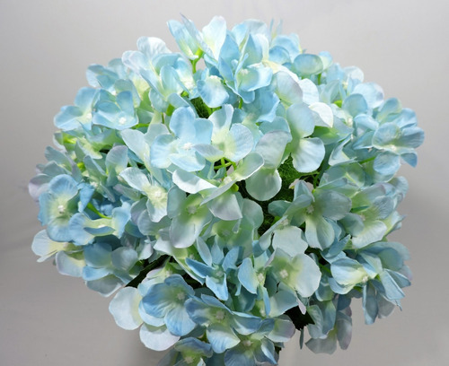 Hortênsia Azul Artificial 7 Flores Hortênsias 45 Cm | Parcelamento sem juros