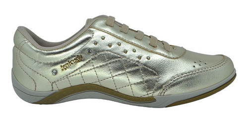 Sapatenis Tênis Casual Feminino Elástico Kolosh C1296 Ouro