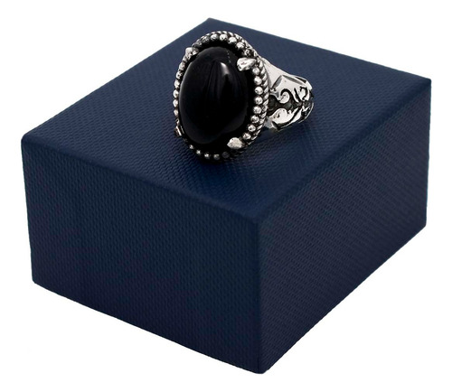 Padrísimo Anillo De Plata .925 Modelo Elijah Negro 10