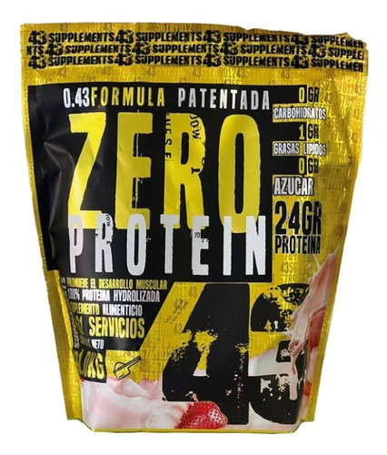 Suplemento En Polvo 43 Supplements  Proteína Zero Sabor Fresa En Sachet De 1kg