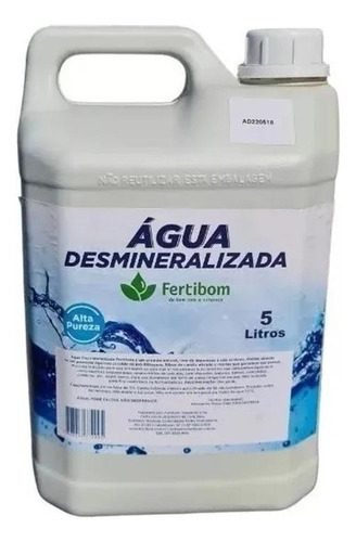 Agua Desmineralizada Radiadores Baterias Galão 5 Litros