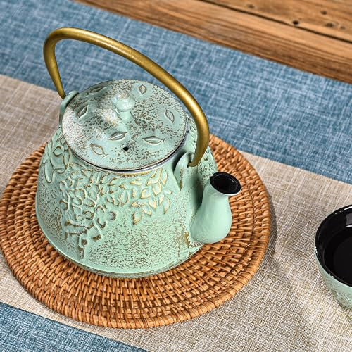 Tetera Hierro Colado 32 Oz Verde Claro Con Infusor - Estilo