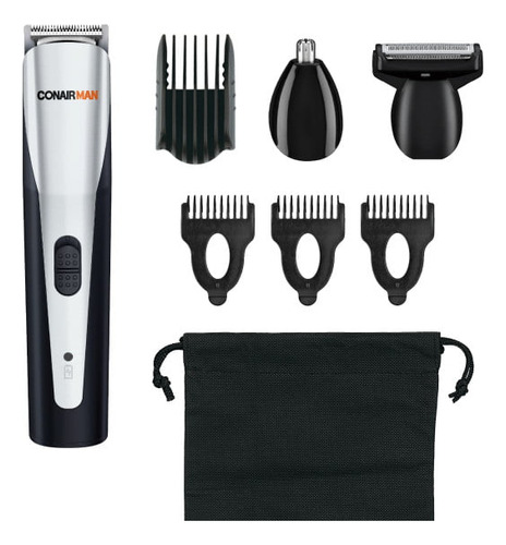 Conairman Recortador Facial Y Corporal Todo En Uno Inalámbri Color Plateado 110v