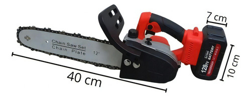 Motosserra A Bateria Importway 18v Guia De 12 Cor Laranja