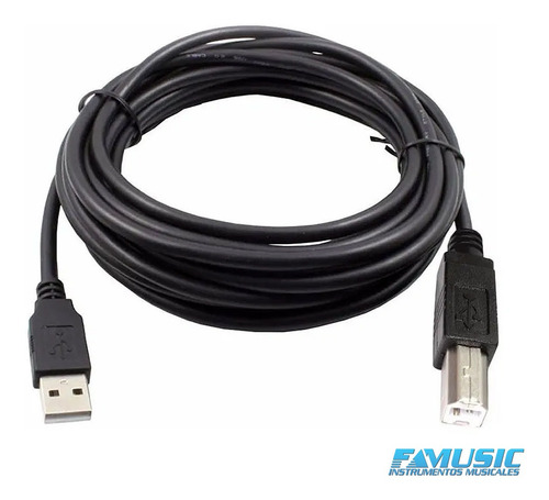 Cable Usb A/b Para Interface De Audio Controlador Midi