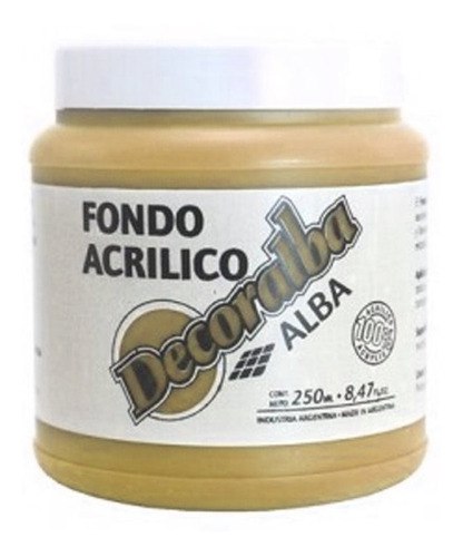 Base Fondo Acrílico Alba 200 Ml Ocre