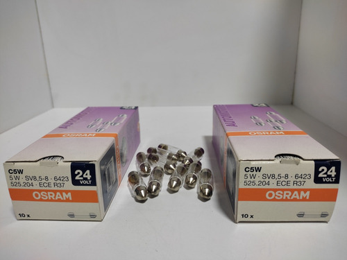 Bombillo De Techo 6423 Osram Original 24v / 5w El Par X 3$