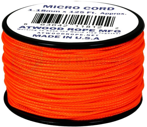 Microcord Neon Orange Atwood Rope Usa - Crt Ltda