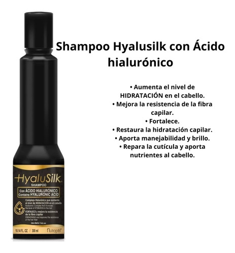 Nutrapel Hyalusilk Ácido Hialurónico Shampoo + Bifásico