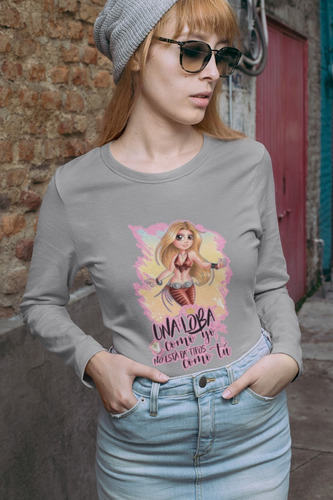 Polera Larga Shakira Loba Novatos Facturan Estampado Algodon